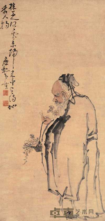 黄慎 采芝仙人 立轴 114×54cm